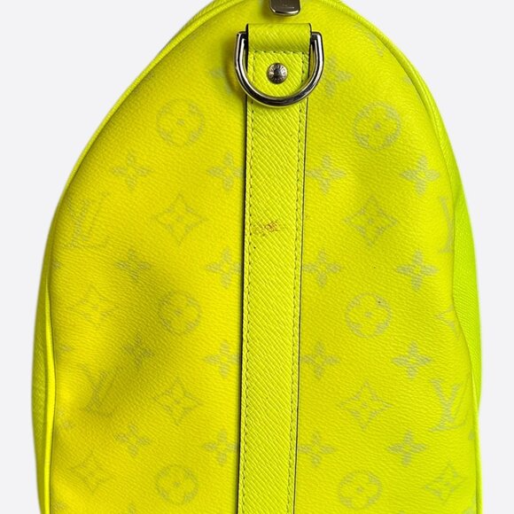 Louis Vuitton Yellow Taigarama Monogram Keepall 50 - Picture 2 of 7